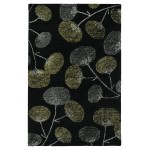 Kaleen Montage Collection Black Throw Rug 2' x 3'