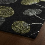 Kaleen Montage Collection Black Throw Rug 2' x 3'