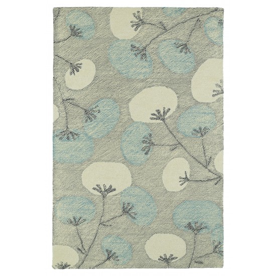 Kaleen Montage Collection Light Grey Throw Rug 2' x 3'