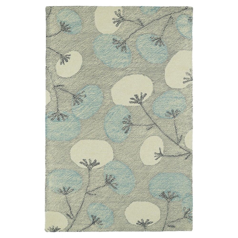 Kaleen Montage Collection Light Grey Throw Rug 2' x 3'