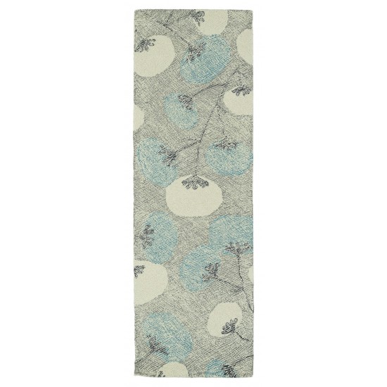 Kaleen Montage Collection Light Grey Runner 2'6" x 8'