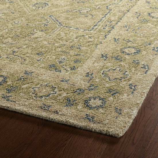 Kaleen Montage Collection Dark Green Throw Rug 2' x 3'