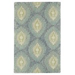 Kaleen Montage Collection Light Blue Throw Rug 2' x 3'