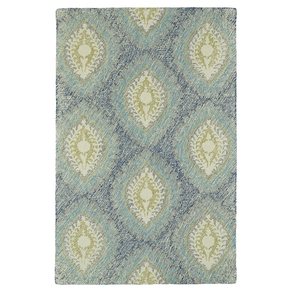 Kaleen Montage Collection Light Blue Throw Rug 2' x 3'