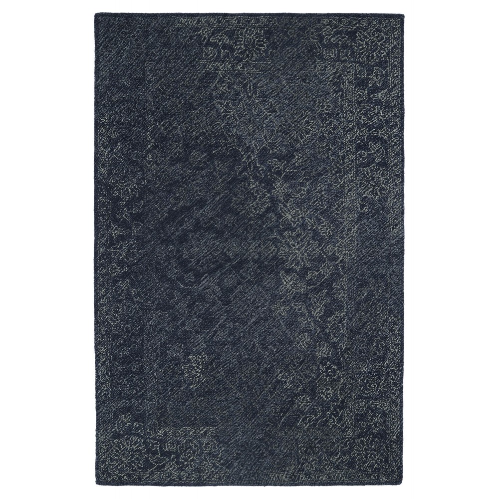 Kaleen Montage Collection Dark Denim Throw Rug 2' x 3'