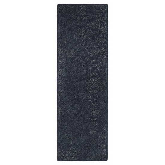 Kaleen Montage Collection Dark Denim Throw Rug 2' x 3'