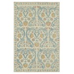 Kaleen Montage Collection Light Teal Area Rug 3'6" x 5'6"