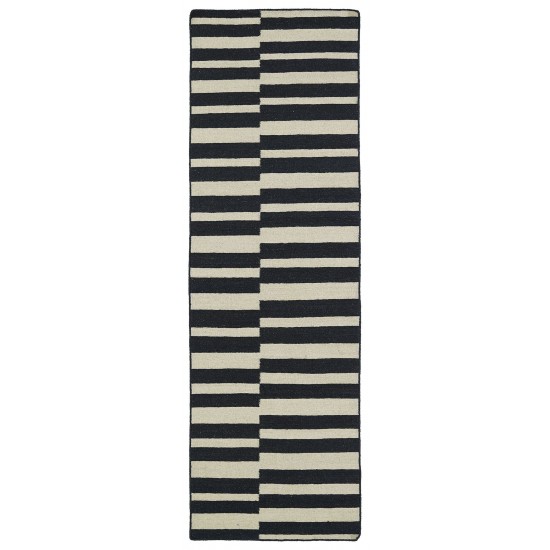 Kaleen Nomad Collection NOM01-02 Black Throw Rug 2' x 3'