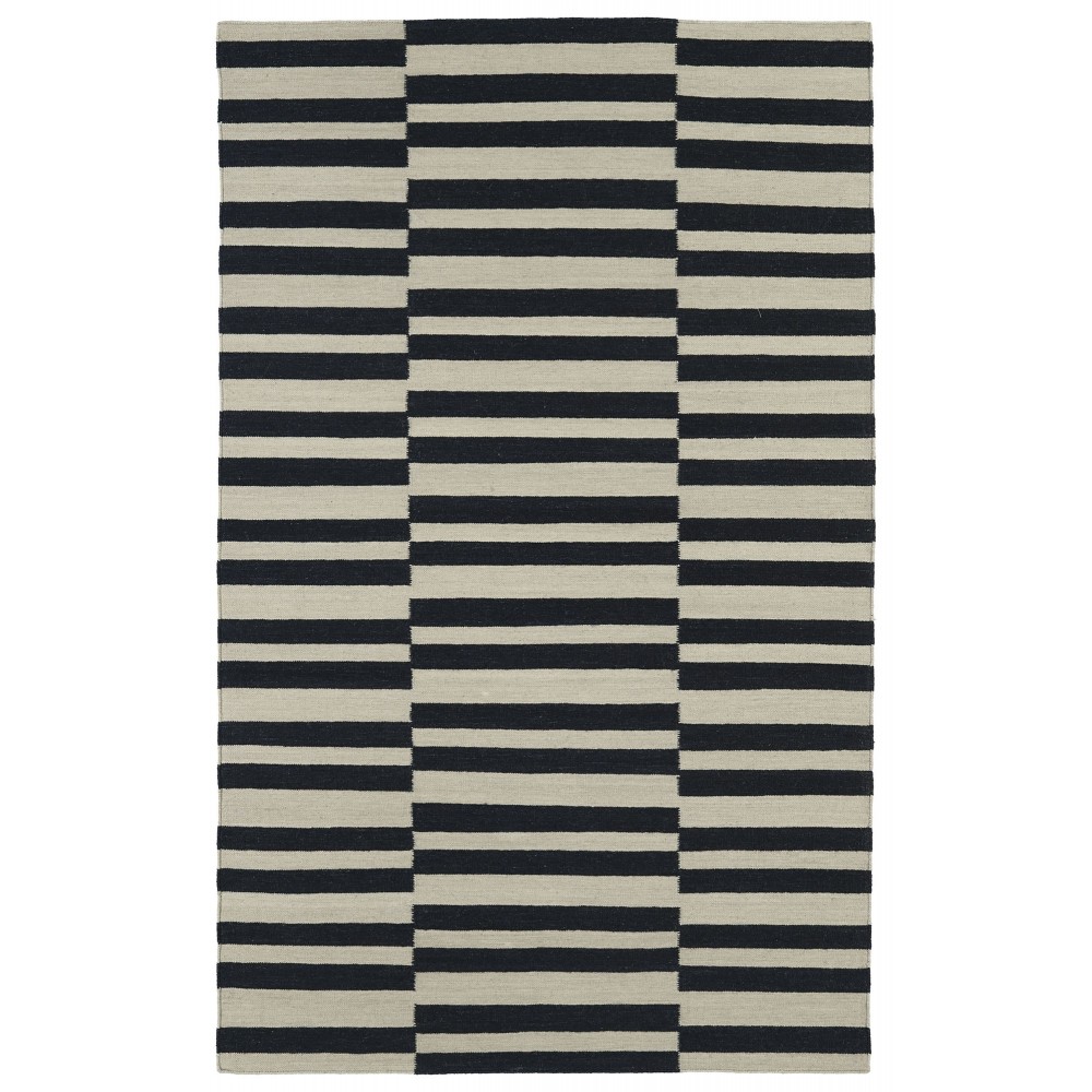 Kaleen Nomad Collection NOM01-02 Black Area Rug 3'6" x 5'6"