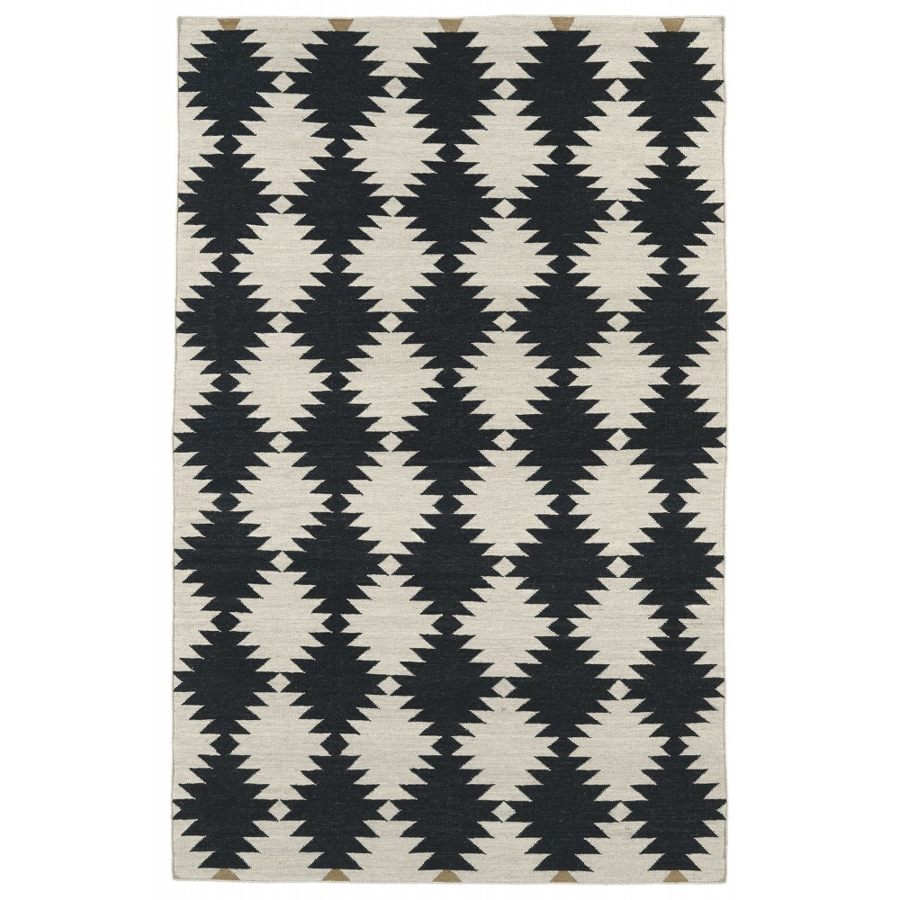 Kaleen Nomad Collection NOM02-02 Black Throw Rug 2' x 3'