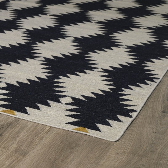 Kaleen Nomad Collection NOM02-02 Black Area Rug 3'6" x 5'6"