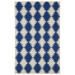 Kaleen Nomad Collection Bright Navy Throw Rug 2' x 3'