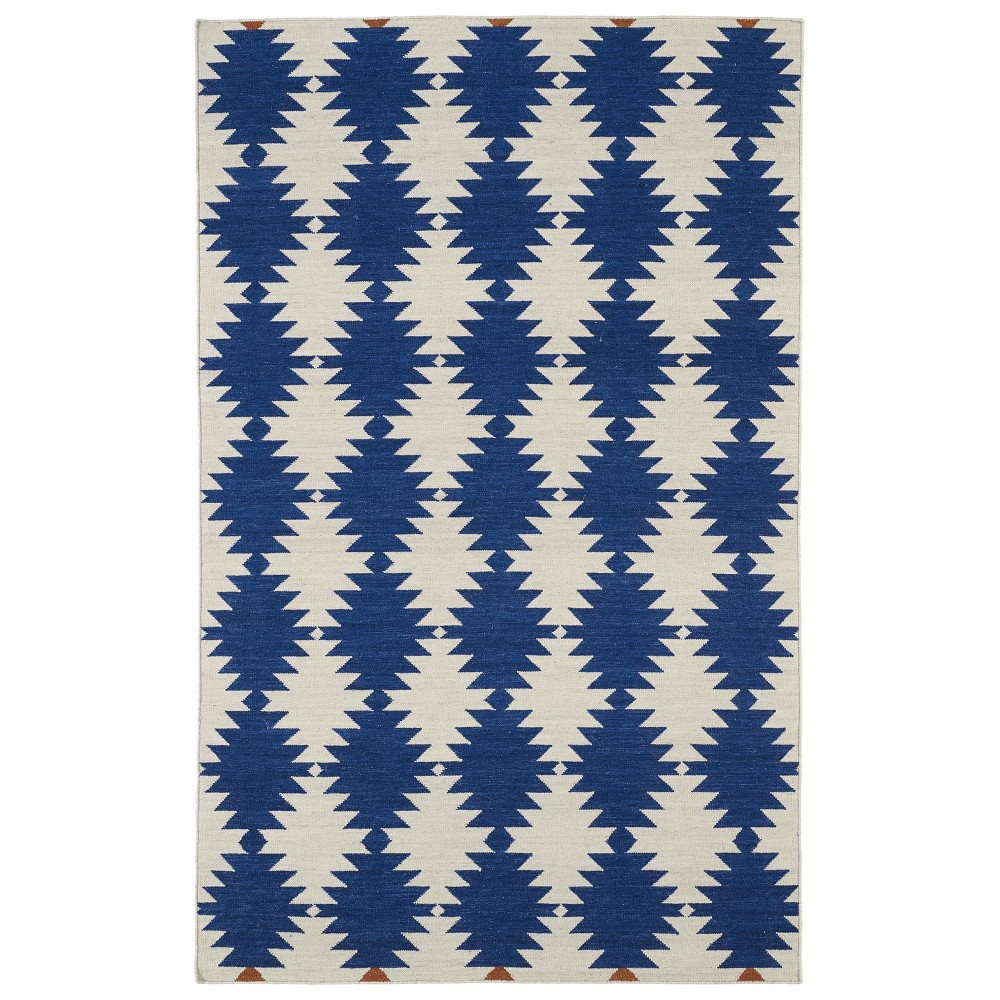 Kaleen Nomad Collection Bright Navy Throw Rug 2' x 3'