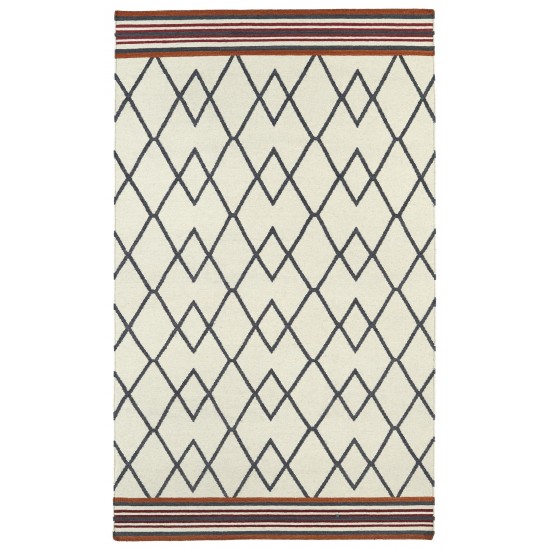 Kaleen Nomad Collection Light Ivory Throw Rug 2' x 3'