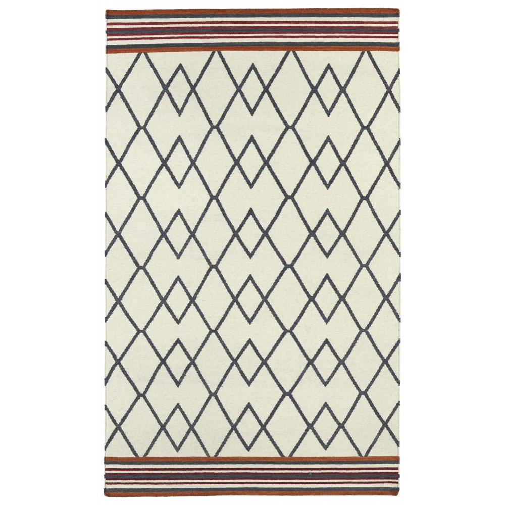 Kaleen Nomad Collection Light Ivory Throw Rug 2' x 3'