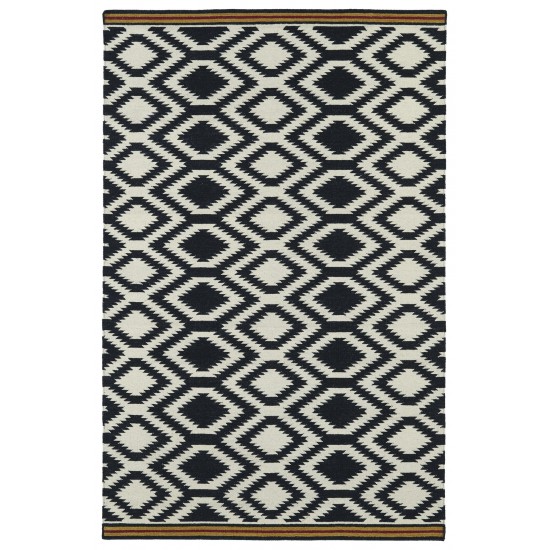 Kaleen Nomad Collection NOM04-02 Black Throw Rug 2' x 3'