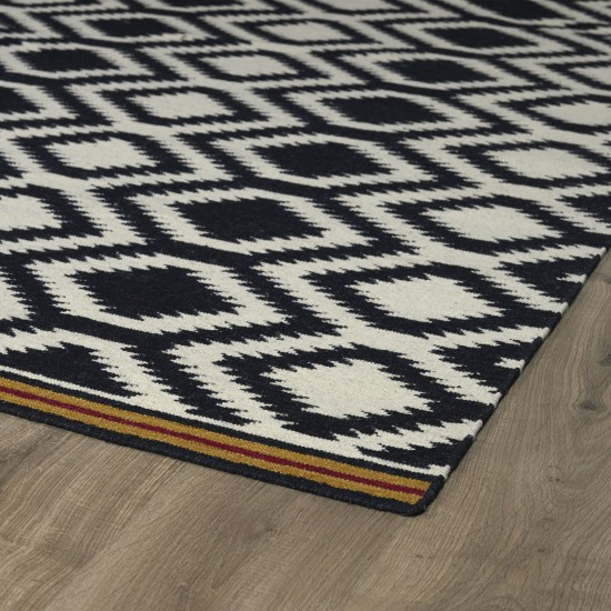 Kaleen Nomad Collection NOM04-02 Black Throw Rug 2' x 3'