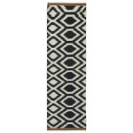 Kaleen Nomad Collection NOM04-02 Black Throw Rug 2' x 3'