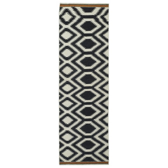 Kaleen Nomad Collection NOM04-02 Black Throw Rug 2' x 3'