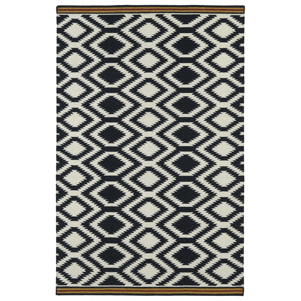 Kaleen Nomad Collection NOM04-02 Black Area Rug 3'6" x 5'6"