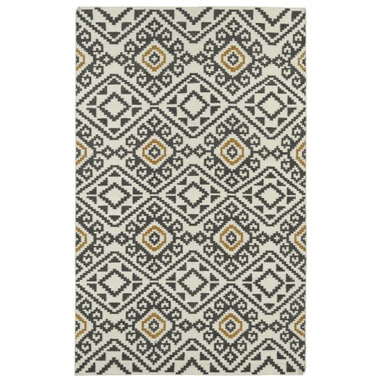 Kaleen Nomad Collection Light Charcoal Throw Rug 2' x 3'