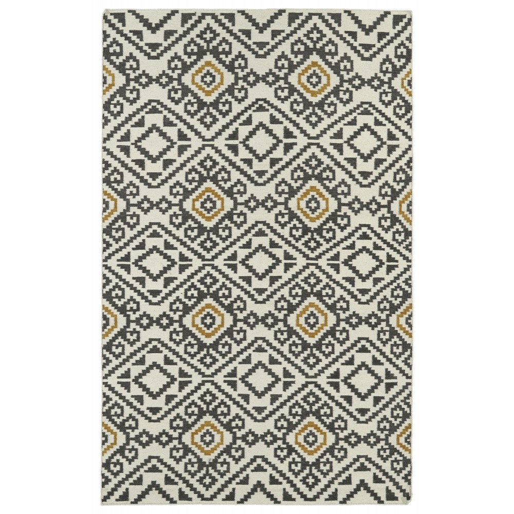 Kaleen Nomad Collection Light Charcoal Throw Rug 2' x 3'