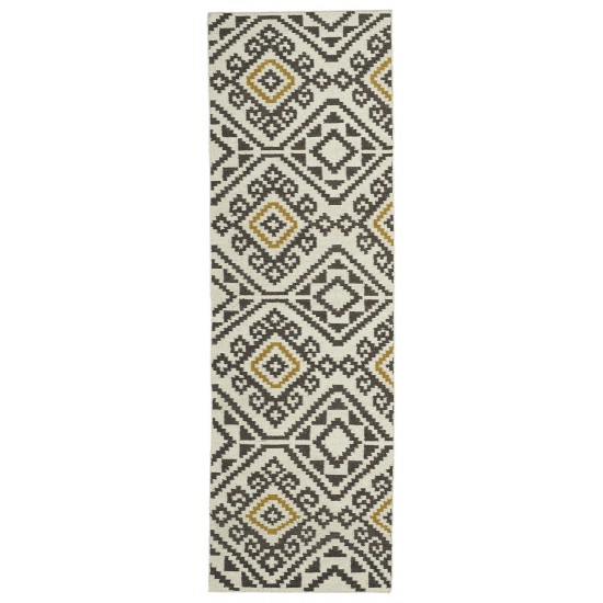 Kaleen Nomad Collection Light Charcoal Throw Rug 2' x 3'