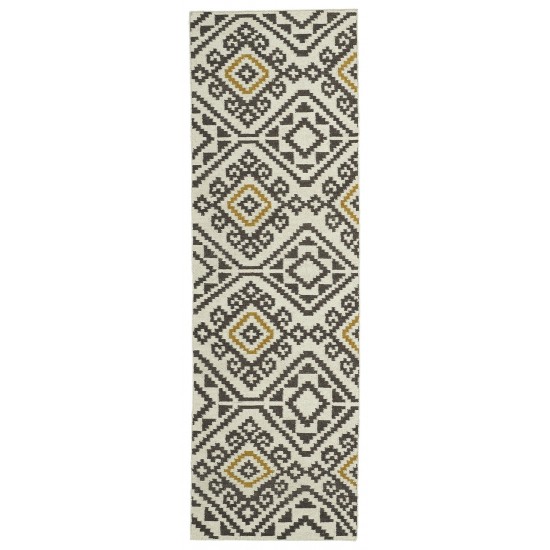 Kaleen Nomad Collection Light Charcoal Runner 2'6" x 8'