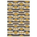 Kaleen Nomad Collection Bright Gold Throw Rug 2' x 3'