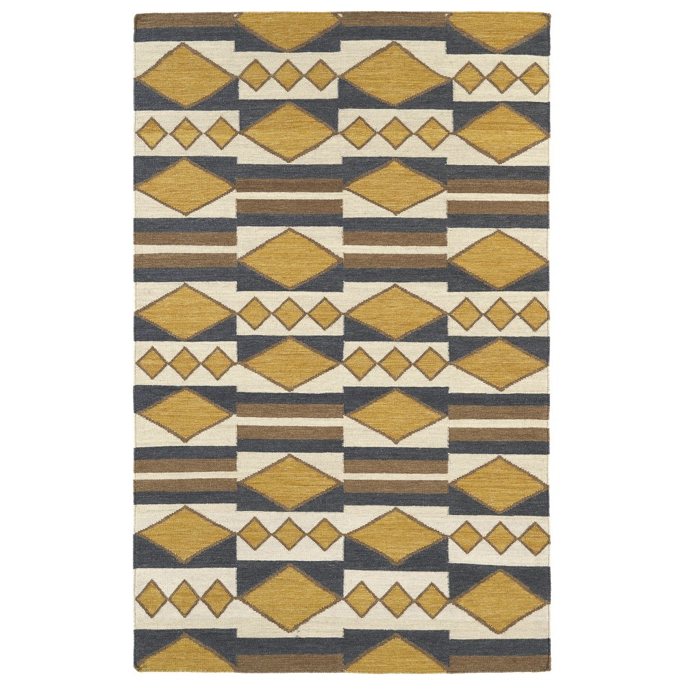 Kaleen Nomad Collection Bright Gold Throw Rug 2' x 3'