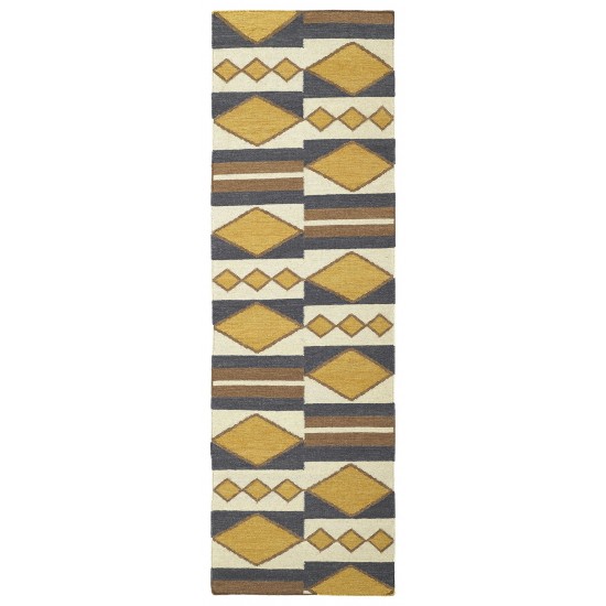 Kaleen Nomad Collection Bright Gold Area Rug 5' x 8'