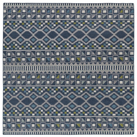 Kaleen Nomad Collection Dark Blue Throw Rug 2' x 3'