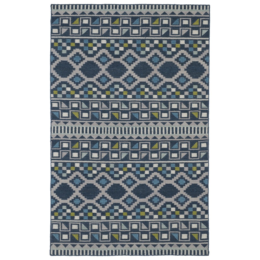 Kaleen Nomad Collection Dark Blue Area Rug 5' x 8'