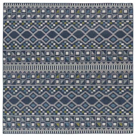 Kaleen Nomad Collection Dark Blue Area Rug 8' x 8'