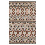 Kaleen Nomad Collection Bright Paprika Throw Rug 2' x 3'