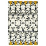 Kaleen Origami Collection ORG01-01 Ivory Throw Rug 2' x 3'