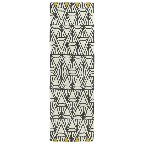 Kaleen Origami Collection ORG01-01 Ivory Throw Rug 2' x 3'