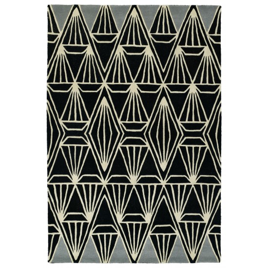 Kaleen Origami Collection Black Runner 2'6" x 8'