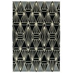 Kaleen Origami Collection Black Area Rug 3'6" x 5'3"