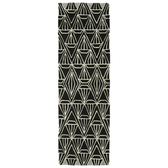 Kaleen Origami Collection Black Area Rug 3'6" x 5'3"