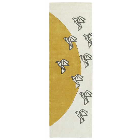 Kaleen Origami Collection ORG02-01 Ivory Throw Rug 2' x 3'