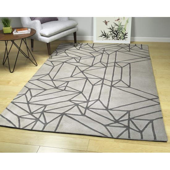 Kaleen Origami Collection Bright Mint Throw Rug 2' x 3'