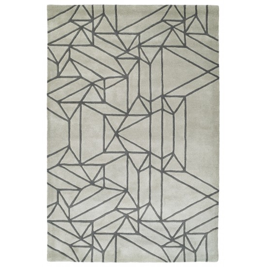 Kaleen Origami Collection Bright Mint Area Rug 3'6" x 5'3"