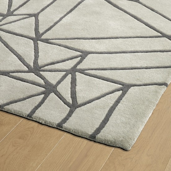 Kaleen Origami Collection Bright Mint Area Rug 3'6" x 5'3"