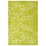 Kaleen Origami Collection Bright Lime Green Runner 2'6" x 8'