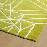 Kaleen Origami Collection Bright Lime Green Runner 2'6" x 8'