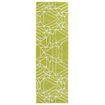 Kaleen Origami Collection Bright Lime Green Runner 2'6" x 8'