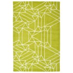 Kaleen Origami Collection Bright Lime Green Area Rug 5' x 7'6"