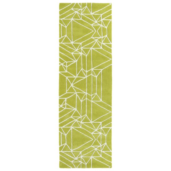 Kaleen Origami Collection Bright Lime Green Area Rug 5' x 7'6"
