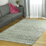 Kaleen Palladian Collection Silver Black Area Rug 5' x 7'9"